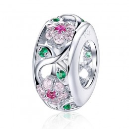 Talisman argint Diamond Flowers